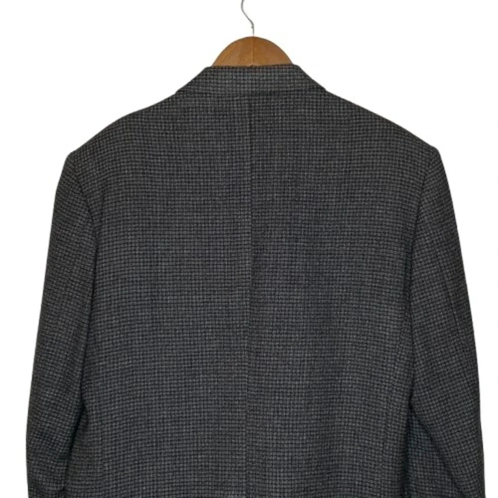 Vintage Woolrich Mens Wool Sport Coat Blazer 42R Gray Black Timeless Classic